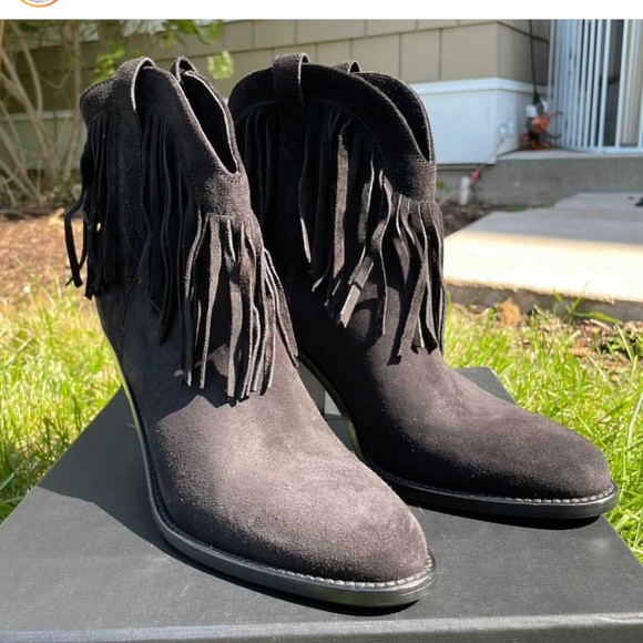 Saint Laurent Fringe Ankle Boots - Picture 3 of 6